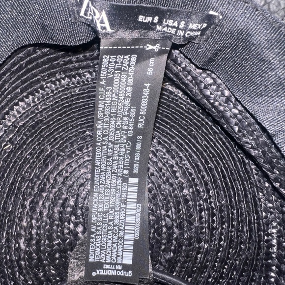 NWT Zara Limited Edition Floral Raffia Wide Brim Sun Picture Hat - Picture 7 of 8